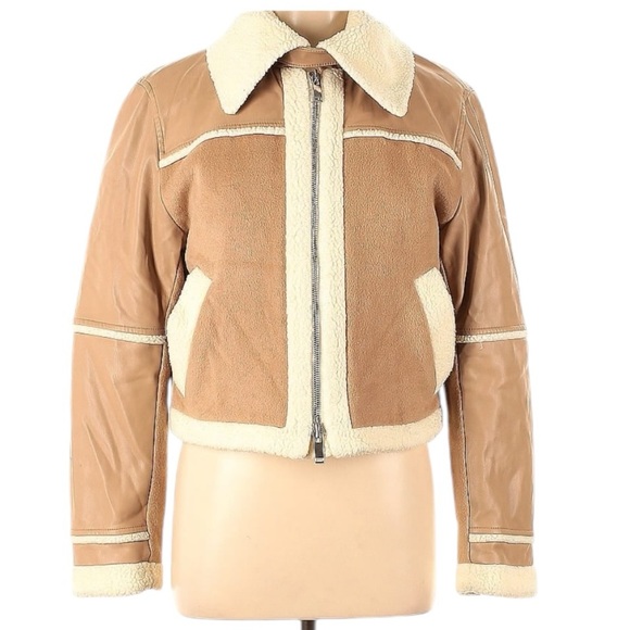 JONATHAN SIMKHAI
Akira Thyme Beige Vegan Sherpa Jacket - Picture 2 of 7